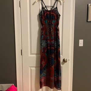 Tribal print maxi dress - so versatile!